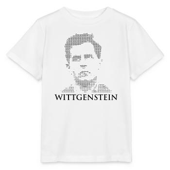 Ludwig Wittgenstein ASCII-Porträt - Stanley/Stella Kinder T-Shirt MINI CREATOR  - Weiß - Vorne - Maike (125cm)