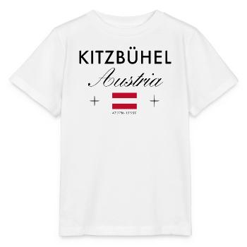 Kitzbühel Tirol Koordinaten Reise Souvenir - Stanley/Stella Kinder T-Shirt MINI CREATOR  - Weiß - Vorne - Maike (125cm)