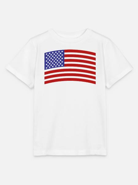 Flagge der Vereinigten Staaten - Stanley/Stella Kinder T-Shirt MINI CREATOR  - Weiß