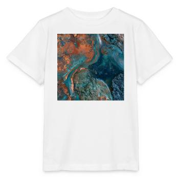 Türkismarmor und abstraktes Kupfer - Stanley/Stella Kinder T-Shirt MINI CREATOR  - Weiß - Vorne - Maike (125cm)