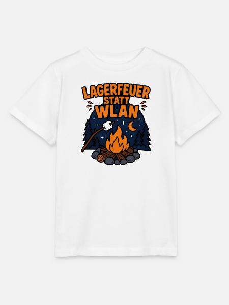 Lagerfeuer statt WLAN Camping Design - Stanley/Stella Kinder T-Shirt MINI CREATOR  - Weiß