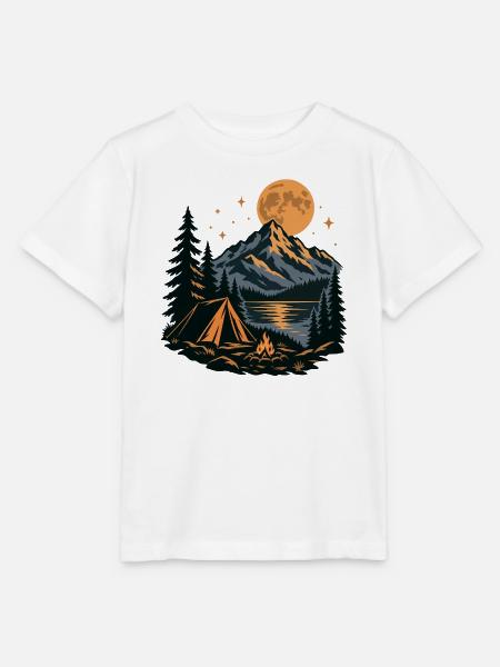 Abenteuer Camping - Stanley/Stella Kinder T-Shirt MINI CREATOR  - Weiß