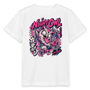 NachtEule Neon Punk Schlaflos - Stanley/Stella Kinder T-Shirt MINI CREATOR  - Weiß - Vorne - Maike (125cm)