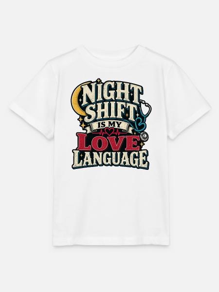 Night Shift Nurse - Stanley/Stella Kinder T-Shirt MINI CREATOR  - Weiß