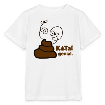 Kotal genial Kacke Kot Scheisse Haufen WC Hunde  - Stanley/Stella Kinder T-Shirt MINI CREATOR  - Weiß - Vorne - Maike (125cm)