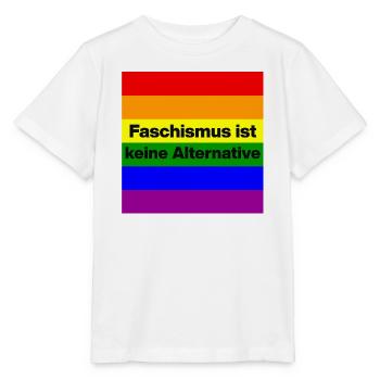 FASCHISMUS IST KEINE ALTERNATIVE. NIE WIEDER. PRID - Stanley/Stella Kinder T-Shirt MINI CREATOR  - Weiß - Vorne - Maike (125cm)