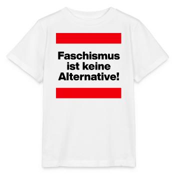 FASCHISMUS IST KEINE ALTERNATIVE. NIE WIEDER - Stanley/Stella Kinder T-Shirt MINI CREATOR  - Weiß - Vorne - Maike (125cm)