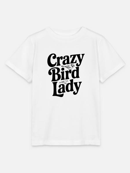 Verrückte Vogel-Dame - Stanley/Stella Kinder T-Shirt MINI CREATOR - Weiß