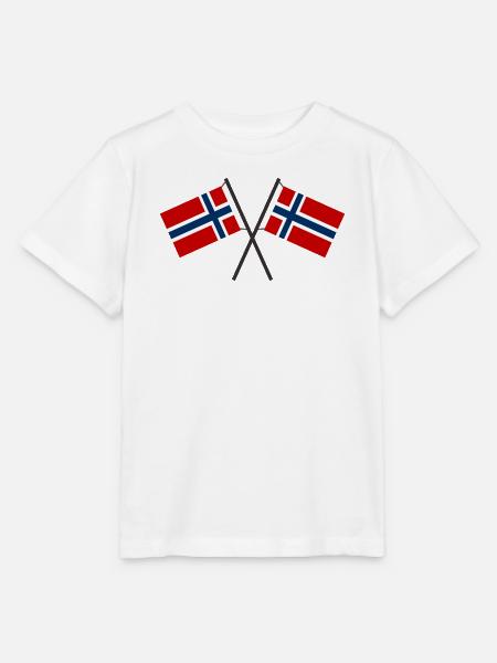 Norwegische Flagge - Stanley/Stella Kinder T-Shirt MINI CREATOR - Weiß