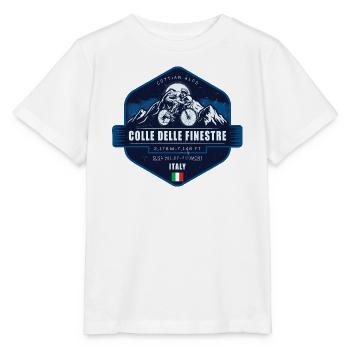 Colle delle Finestre Susa-Tal Piemont - Stanley/Stella Kinder T-Shirt MINI CREATOR  - Weiß - Vorne - Maike (125cm)