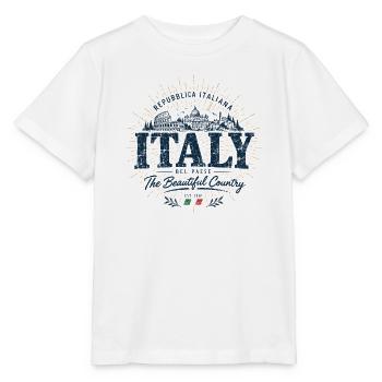 Italy - Italia - Italien - Sonnenstrahlen - Stanley/Stella Kinder T-Shirt MINI CREATOR  - Weiß - Vorne - Maike (125cm)