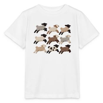  Schäfchen Herde - Stanley/Stella Kinder T-Shirt MINI CREATOR  - Weiß - Vorne - Maike (125cm)