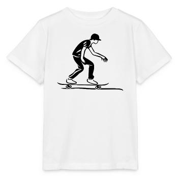 Skateboarder - Stanley/Stella Kinder T-Shirt MINI CREATOR  - Weiß - Vorne - Maike (125cm)