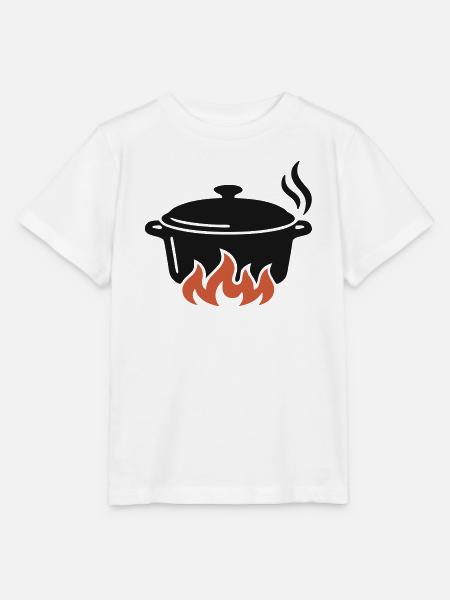 Kochtopf Lagerfeuer Logo - Stanley/Stella Kinder T-Shirt MINI CREATOR  - Weiß