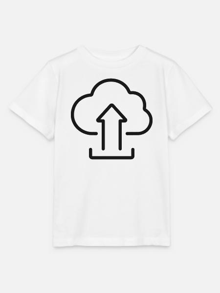 Cloud-Upload-Zeilen-Icon - Stanley/Stella Kinder T-Shirt MINI CREATOR  - Weiß