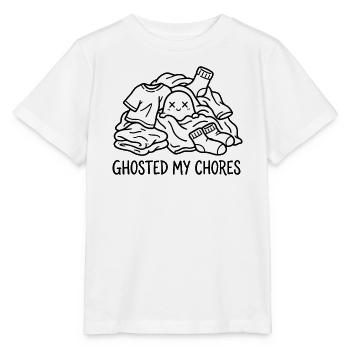 Ghosted My Chores - Cute Ghost Laundry Pile  - Stanley/Stella Kinder T-Shirt MINI CREATOR  - Weiß - Vorne - Maike (125cm)