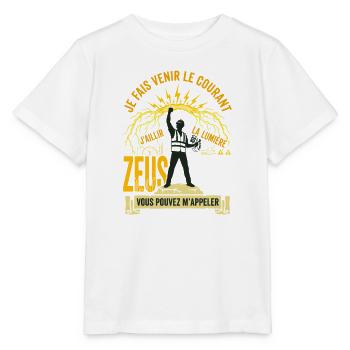 Zeus- oder Elektriker-Humorjob - Stanley/Stella Kinder T-Shirt MINI CREATOR  - Weiß - Vorne - Maike (125cm)