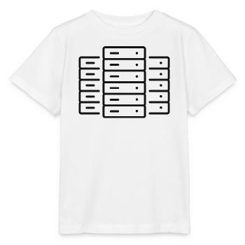Rechenzentrum-Server-Zeilen-Symbol - Stanley/Stella Kinder T-Shirt MINI CREATOR  - Weiß - Vorne - Maike (125cm)