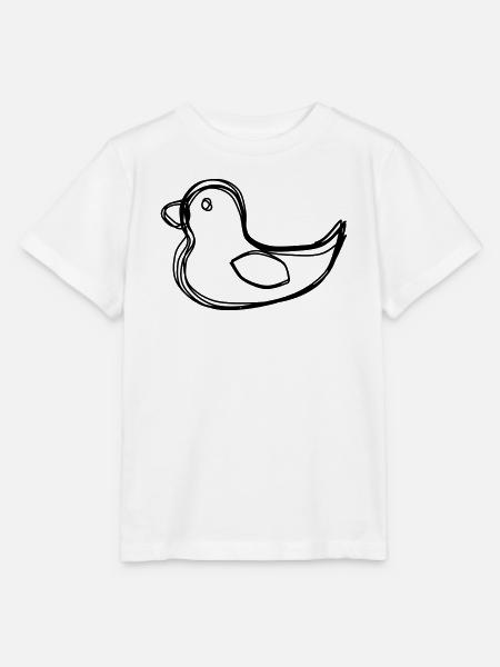 Ente handgezeichnet - Stanley/Stella Kinder T-Shirt MINI CREATOR  - Weiß