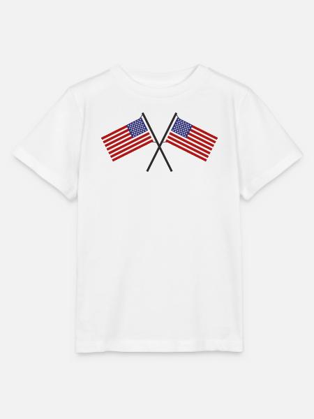 Flagge der Vereinigten Staaten - Stanley/Stella Kinder T-Shirt MINI CREATOR  - Weiß