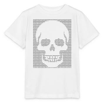 Skull ASCII-Kunstdesign - Stanley/Stella Kinder T-Shirt MINI CREATOR  - Weiß - Vorne - Maike (125cm)