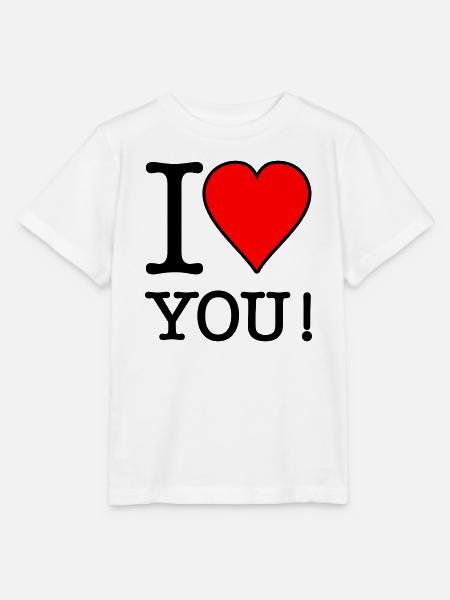 I Love you - Stanley/Stella Kinder T-Shirt MINI CREATOR - Weiß
