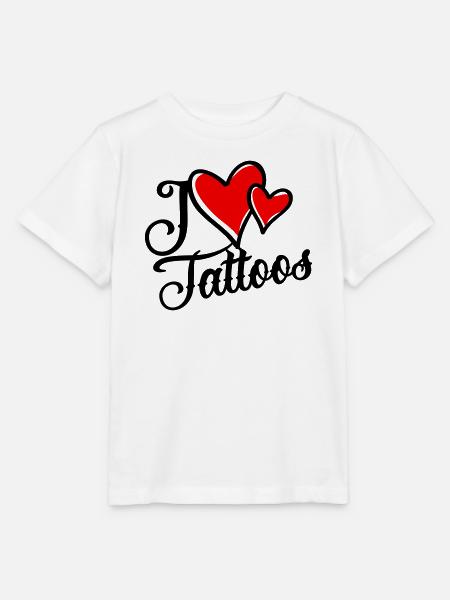 I Love Tattoos - Stanley/Stella Kinder T-Shirt MINI CREATOR - Weiß