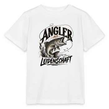 Angeln Hobby Angler aus Leidenschaft Fische - Stanley/Stella Kinder T-Shirt MINI CREATOR  - Weiß - Vorne - Maike (125cm)