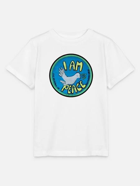 ICH BIN FRIEDEN - Stanley/Stella Kinder T-Shirt MINI CREATOR  - Weiß