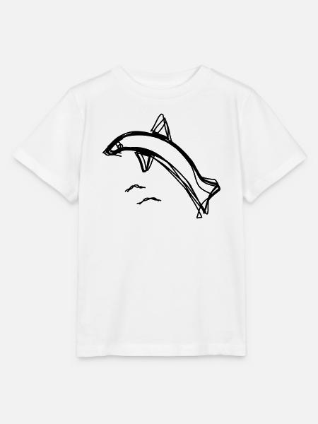 Delfin handgezeichnet - Stanley/Stella Kinder T-Shirt MINI CREATOR  - Weiß