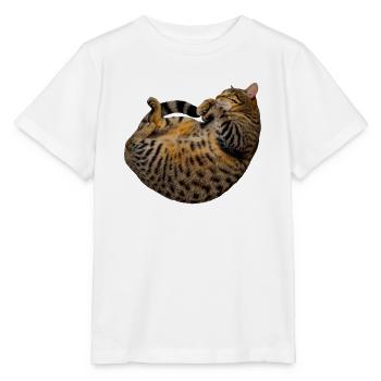 schlafende getigerte katze - Stanley/Stella Kinder T-Shirt MINI CREATOR  - Weiß - Vorne - Maike (125cm)
