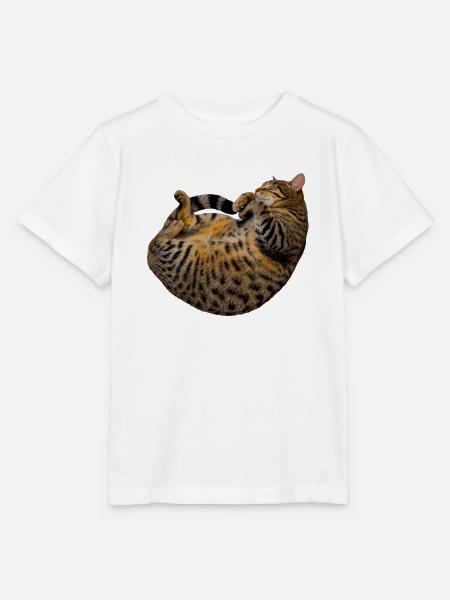 schlafende getigerte katze - Stanley/Stella Kinder T-Shirt MINI CREATOR  - Weiß