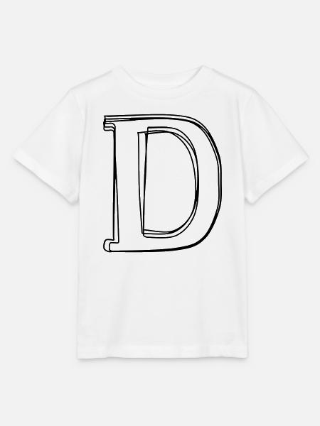 Buchstabe D handgezeichnet - Stanley/Stella Kinder T-Shirt MINI CREATOR - Weiß
