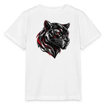 Chrome Panther - Stanley/Stella Kinder T-Shirt MINI CREATOR  - Weiß - Vorne - Maike (125cm)