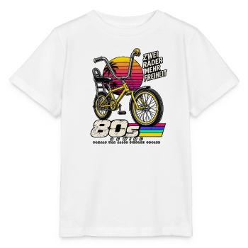 80er BMX Freiheit – Zweiräder - Stanley/Stella Kinder T-Shirt MINI CREATOR  - Weiß - Vorne - Maike (125cm)