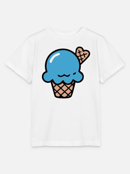 Blaue Eiscreme Waffel Icon - Stanley/Stella Kinder T-Shirt MINI CREATOR  - Weiß