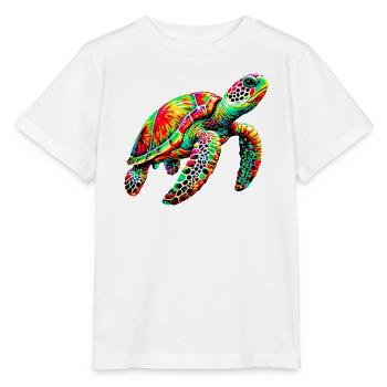 Schildkröte - Stanley/Stella Kinder T-Shirt MINI CREATOR  - Weiß - Vorne - Maike (125cm)