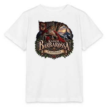 Kaiser Barbarossa – Kyffhäuser Sage - Stanley/Stella Kinder T-Shirt MINI CREATOR  - Weiß - Vorne - Maike (125cm)