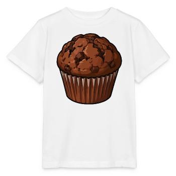 Schoko Muffin Illustration - Stanley/Stella Kinder T-Shirt MINI CREATOR  - Weiß - Vorne - Maike (125cm)