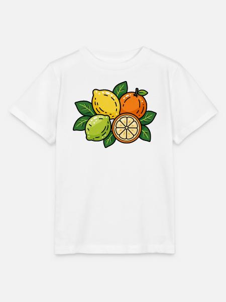 Citrus Cluster – Sunny Picnic Vibes - Stanley/Stella Kinder T-Shirt MINI CREATOR  - Weiß