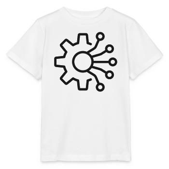KI-Integration Zahnrad-Symbol - Stanley/Stella Kinder T-Shirt MINI CREATOR  - Weiß - Vorne - Maike (125cm)
