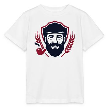 Seebaer Pfeife Wappen Logo - Stanley/Stella Kinder T-Shirt MINI CREATOR  - Weiß - Vorne - Maike (125cm)