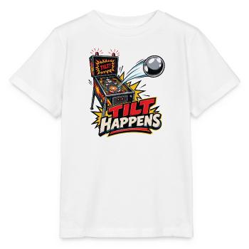 Tilt passiert in der Flipperhalle - Stanley/Stella Kinder T-Shirt MINI CREATOR  - Weiß - Vorne - Maike (125cm)