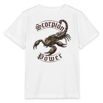 Sternzeichen Skorpion Kraft - Stanley/Stella Kinder T-Shirt MINI CREATOR  - Weiß - Vorne - Maike (125cm)
