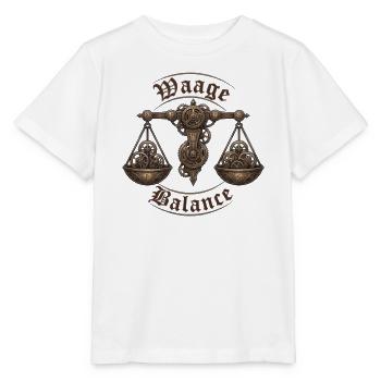Sternzeichen Waage der Balance - Stanley/Stella Kinder T-Shirt MINI CREATOR  - Weiß - Vorne - Maike (125cm)