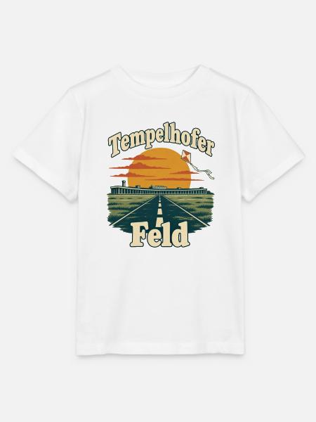 Tempelhofer Feld – Retro-Flughafen mit Drachen - Stanley/Stella Kinder T-Shirt MINI CREATOR - Weiß