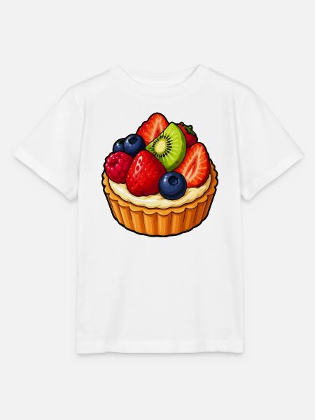 Beerenfrucht Törtchen Muster - Stanley/Stella Kinder T-Shirt MINI CREATOR - Weiß
