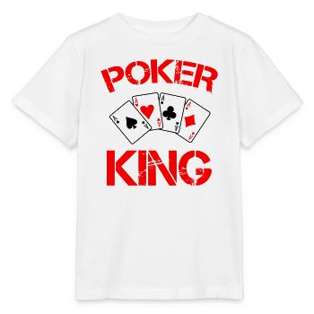 Poker König: Roter Kartenstil - Stanley/Stella Kinder T-Shirt MINI CREATOR  - Weiß - Vorne - Maike (125cm)