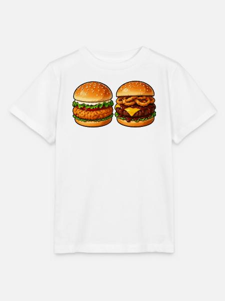 Burger Duett Käse & Knusper - Stanley/Stella Kinder T-Shirt MINI CREATOR - Weiß