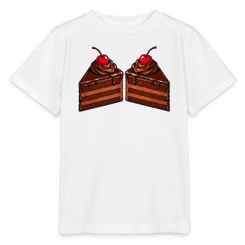 Doppelte Schokoladentorte mit Kirsche - Stanley/Stella Kinder T-Shirt MINI CREATOR  - Weiß - Vorne - Maike (125cm)
